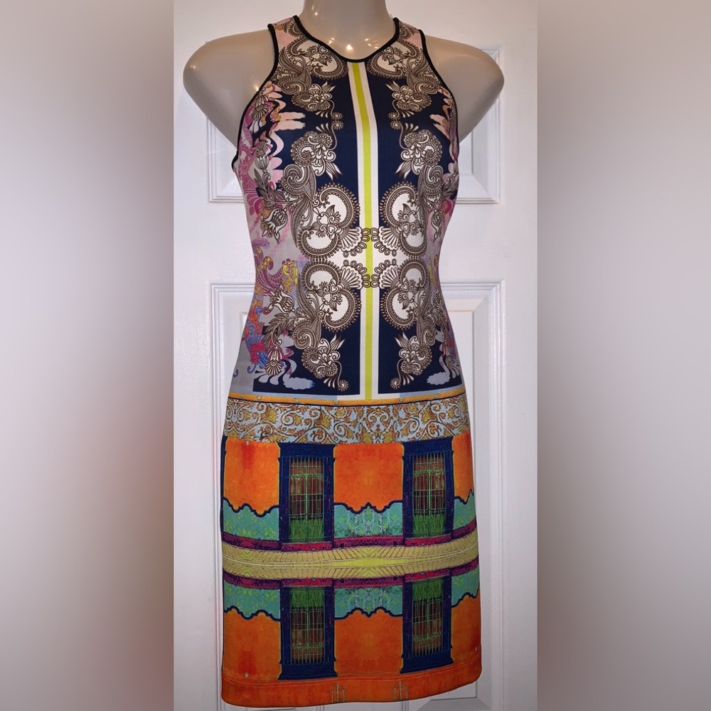 CLOVER CANYON ABSTRACT ART NEOPRENE BODY CON DRESS - Picture 3 of 6